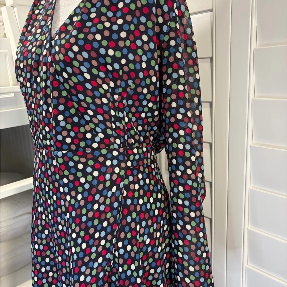 Betsey Johnson Multicolor Polka Dot Long Sleeve Dress - Picture 5 of 9